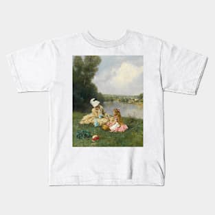 Summer Days Near Giverny, France by Ferdinand Heilbuth Kids T-Shirt